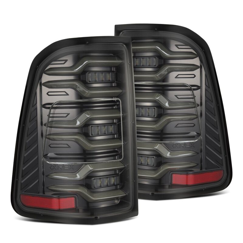 AlphaRex LUXX-Series LED Tail Lights Alpha-Black with Active Light and Sequential Signal for 2019-2020 Ram 1500 - ARX640030