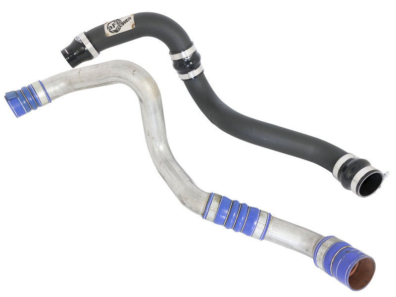 aFe BladeRunner 3-Inch Aluminum Hot and Cold Intercooler Charge Pipe Kit, Black, Part Number 46-20114-B, for 2011–2016 GM 6.6L Duramax Diesel Trucks