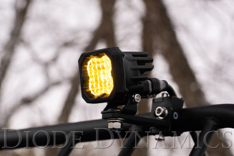 Diode Dynamics Stage Series C1 LED Pod Pro Yellow Flood Standard ABL Pair, Part Number DD6463P