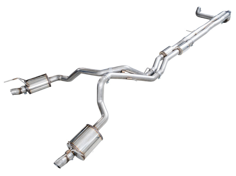 AWE Tuning Dual Exit Exhaust System for 2021+ Cadillac Escalade ESV 6.2L - Reuses OE Tips