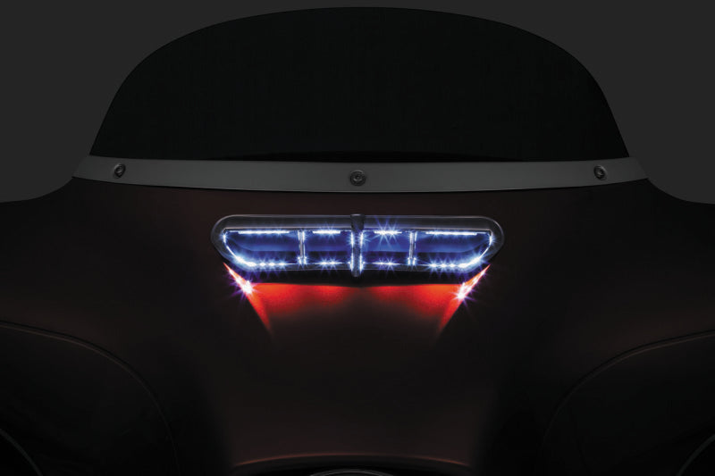 Kuryakyn Tracer LED Fairing Vent Accent Chrome for 2014-2015 Harley-Davidson Touring, Part Number 5053