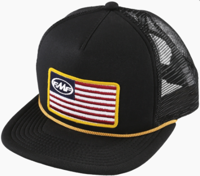FMF Racing Stars and Bars 2 Hat Black - One Size Adjustable Cap