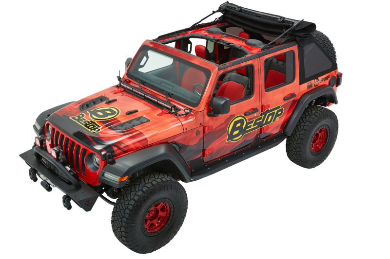 Bestop Trektop Ultra for Jeep Wrangler JL 4-Door – Premium Black Twill