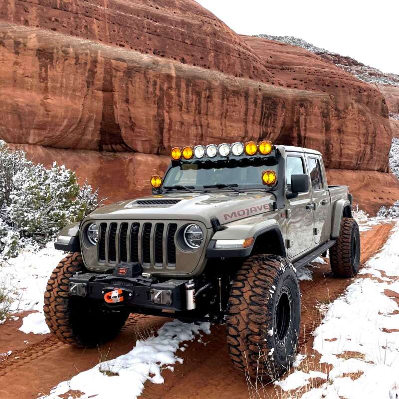 KC HiLiTES KCL7328 Overhead Mount Bracket Set for 50-Inch Light Bar, Jeep Wrangler JL and Gladiator JT