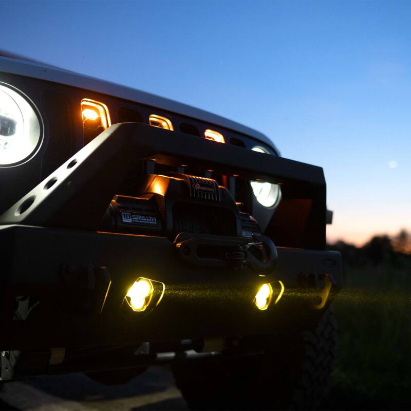 KC HiLiTES FLEX ERA 3 Dual Mode SAE Fog Lights 2-Light Master Kit kcl97147 for Jeep Aftermarket Bumpers