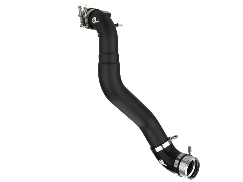 aFe BladeRunner 3-Inch to 3.5-Inch Aluminum Cold Charge Pipe, Black, Part Number 46-20519-B, for 2021-2026 Ford F-150 and Raptor 3.5L V6 EcoBoost