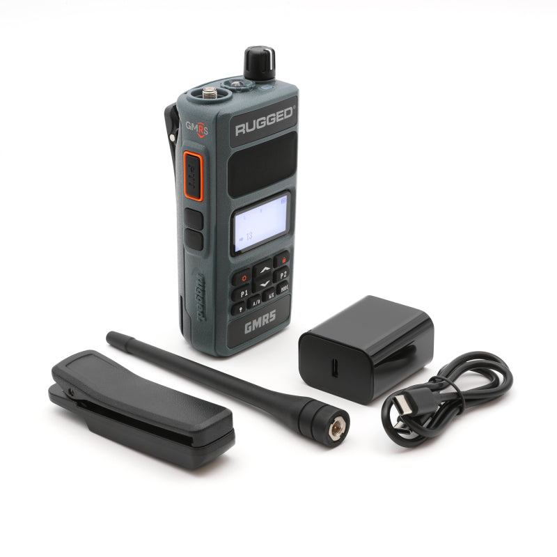 Rugged Radios GMR5-X 5W GMRS Handheld Radio - Waterproof with XL Battery - 2 Pack
