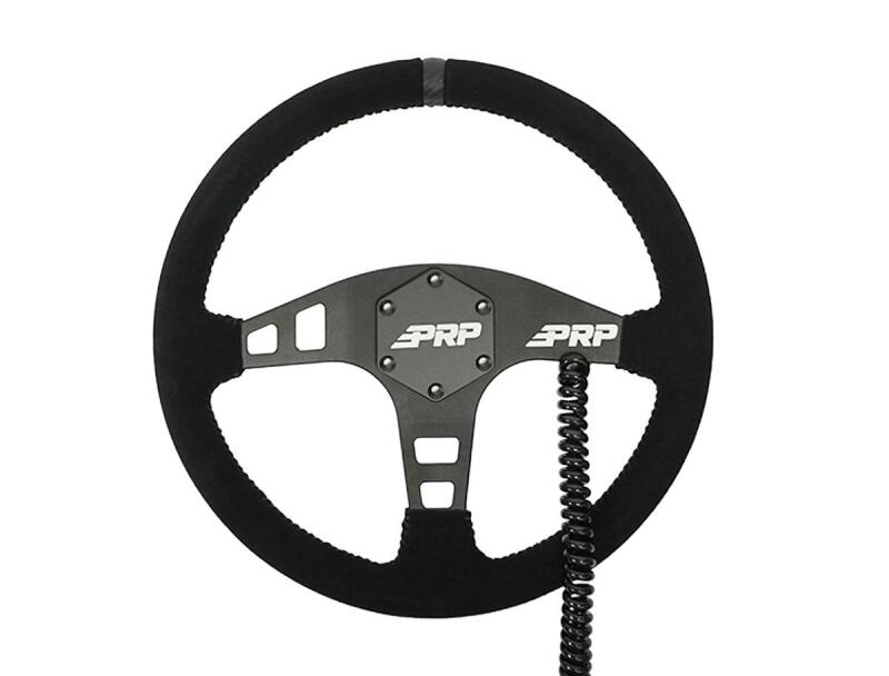 PRP Seats Heated Flat Suede Steering Wheel - Black (Part G160-H)