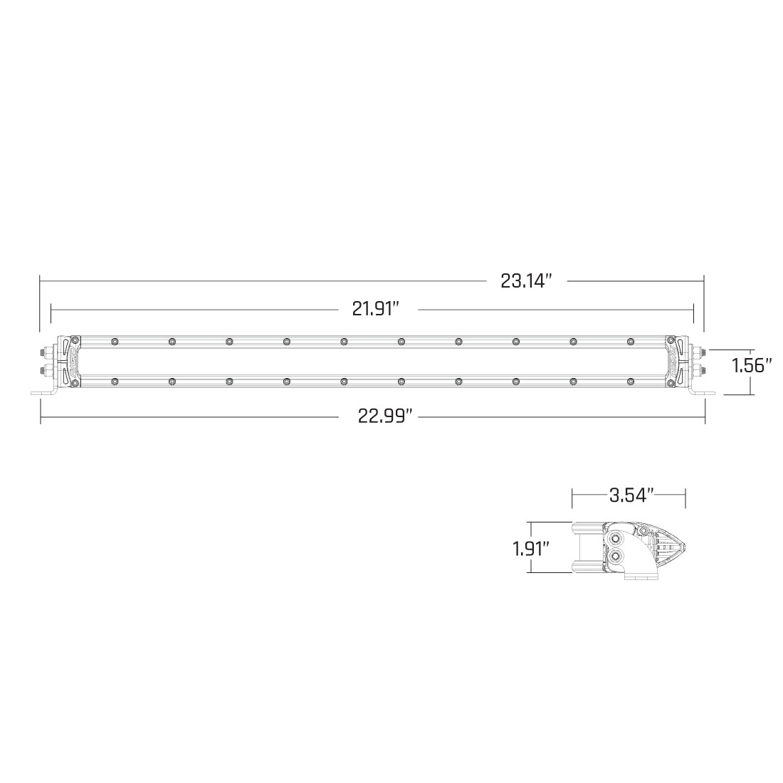 Rigid Industries - 920414 - LED Light Bars - SR-Series 20 Inch Dual Function SAE Auxilary High Beam Driving Lights with Amber Backlight