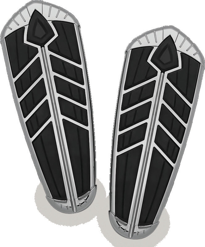 Kuryakyn Spear Driver Floorboard Inserts for Indian Motorcycles, Chrome - 5650