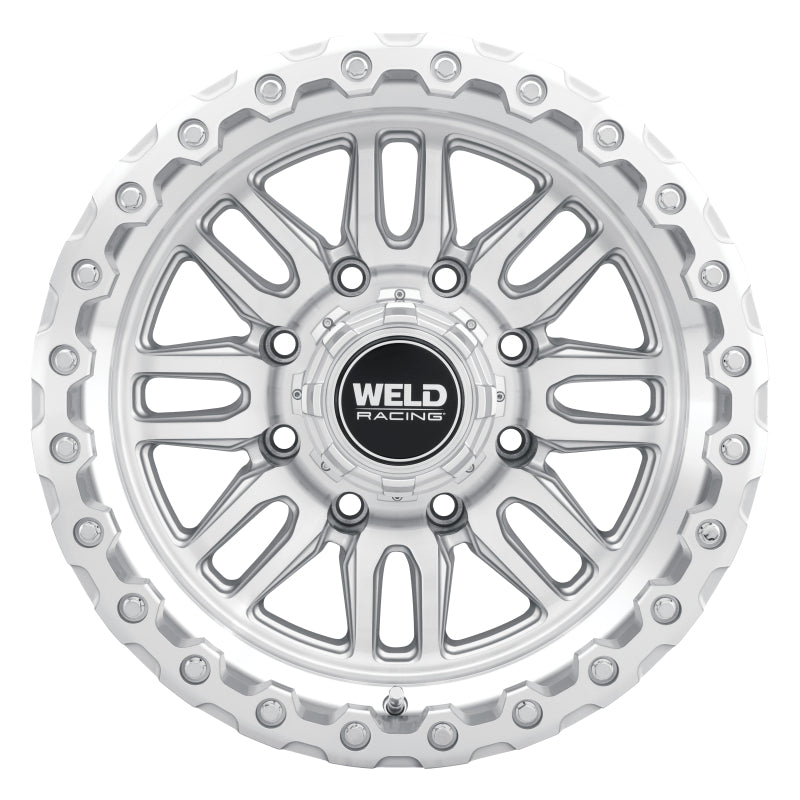 Weld Off-Road Swift 17x9 Inch Wheel - Dual 5x114.3 / 5x127 Bolt Pattern, ET-12 Offset, Gloss Silver Machined Finish