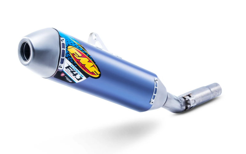 FMF Racing - FMF042383 - Kawasaki KLX140/L/G 2008-2026 Anodized Titanium Factory 4.1 Muffler with Stainless Steel Header