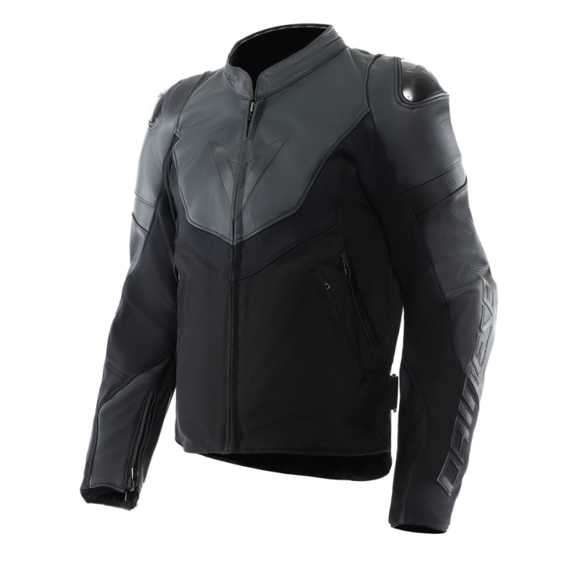 Dainese Iperattiva Leather-Tex Jacket Black/Black Size - 58