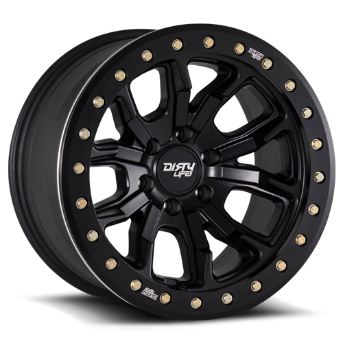 Dirty Life Race Wheels - 9303-7983MB12 - Aluminum Wheels -  DT-1 9303 Satin Black 17X9 6-139.7 -12Mm 106Mm