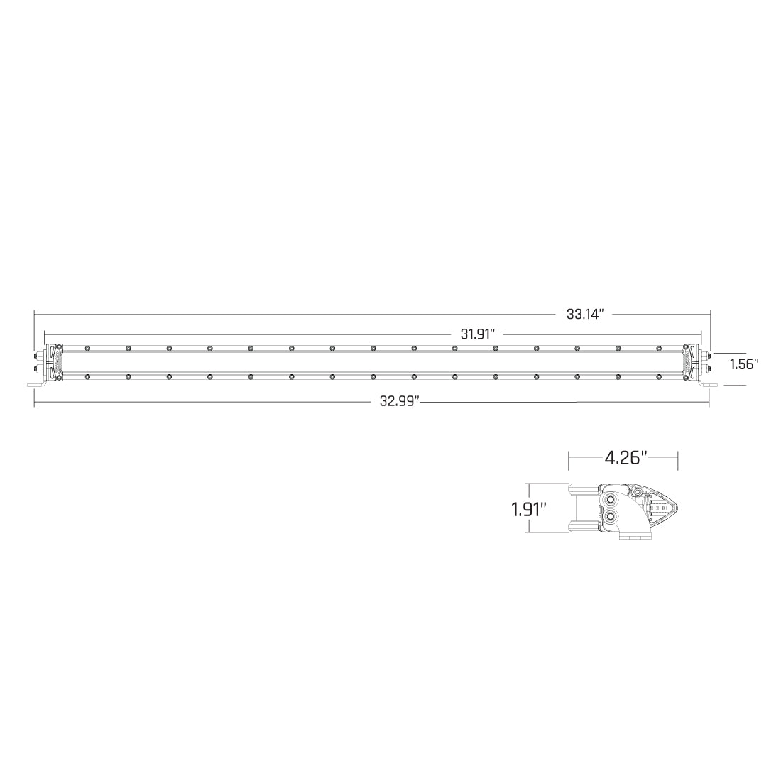 Rigid Industries - 930414 - LED Light Bars - SR-Series 30 Inch Dual Function SAE Auxilary High Beam Driving Lights with Amber Backlight