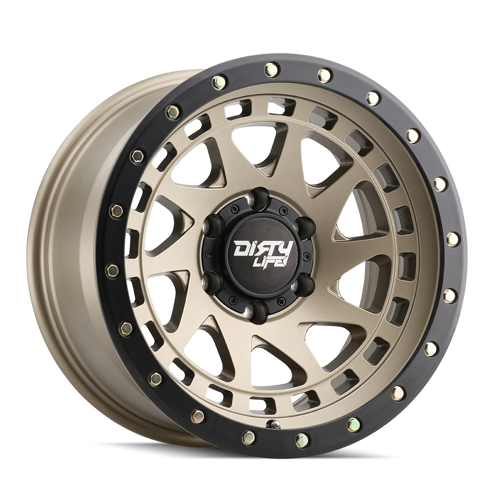 Dirty Life Race Wheels - 9311-7983MGD12 - Aluminum Wheels -  Enigma Pro 9311 Satin Gold 17X9 6-139.7 -12Mm 106Mm