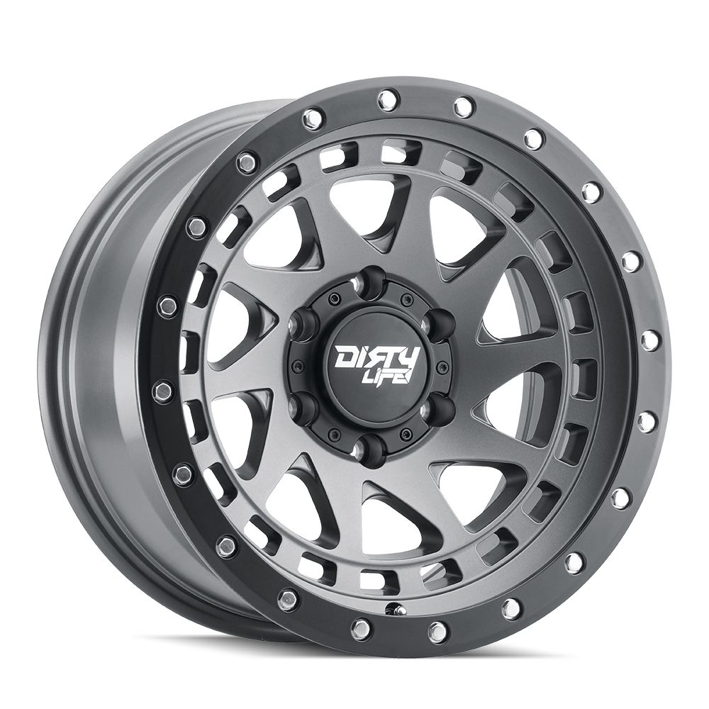 Dirty Life Race Wheels - 9311-7983MGT12 - Aluminum Wheels -  Enigma Pro 9311 Satin Graphite 17X9 6-139.7 -12Mm 106Mm