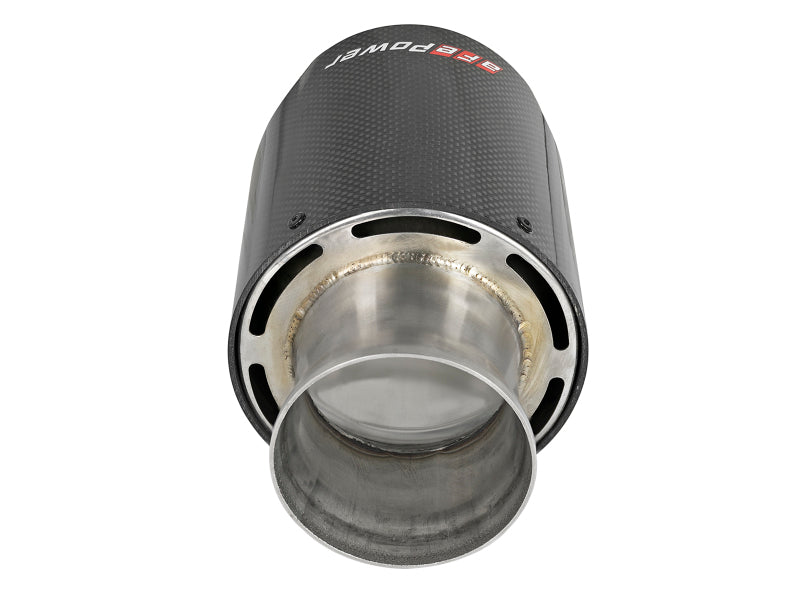 aFe MACH Force-Xp 4-1/2-Inch Carbon Fiber Exhaust Tips, Part 49C32068-C, 2015-2022 Dodge Charger Hellcat