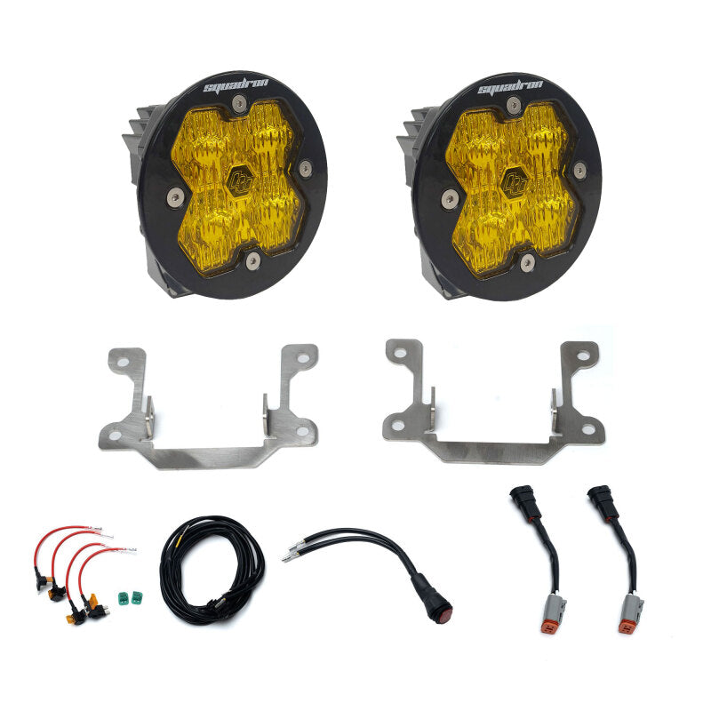 Baja Designs 19-25 Ram 2500/3500 Squadron Sport 2.0 Fog Pocket Kit with Wide Cornering - Baja Amber
