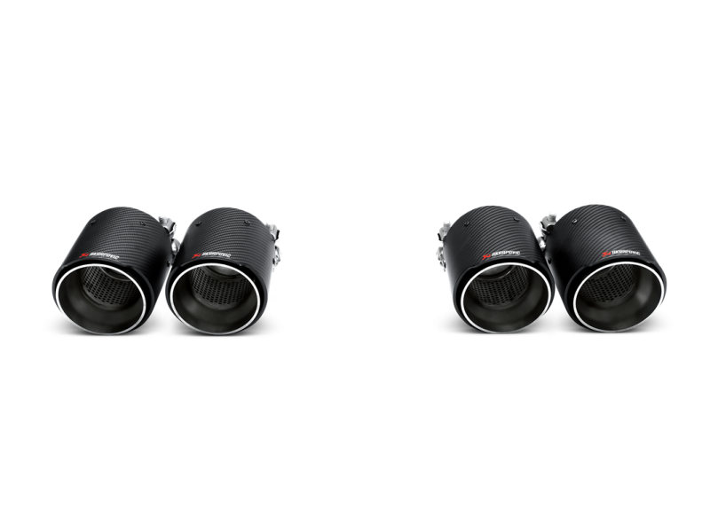 Akrapovic Carbon Tail Pipe Set for 2014–2020 BMW M3 and M4, Part Number akrTP-CT/26