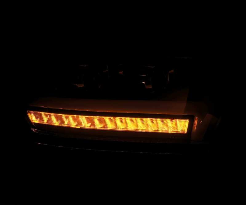AlphaRex PRO-Series Projector Headlights for 2019-2020 Ram 1500, Plank Style Black Housing with Active Lighting