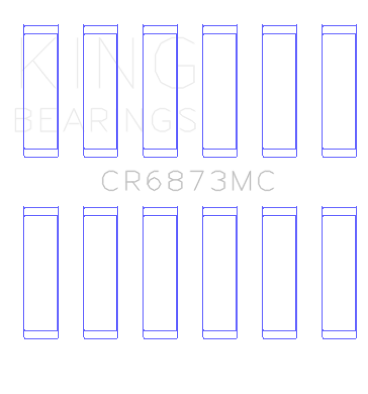 King Engine Bearings CR6873MC0.5 Toyota 2GR-FE and 3GR-FE Polymer-Coated Connecting Rod Bearing Set