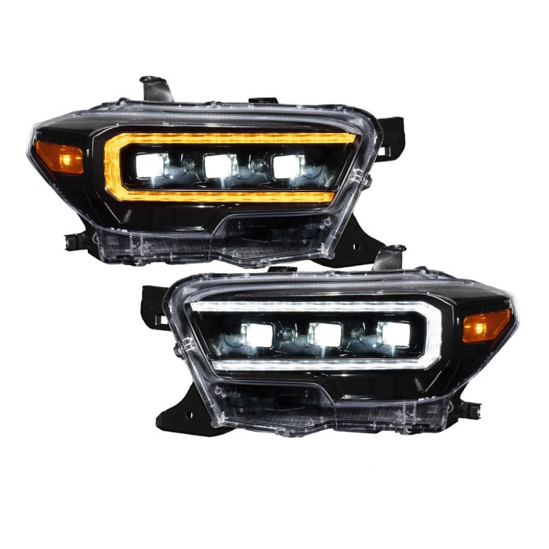 Form Lighting 2016-2023 Toyota Tacoma LED Projector Headlights with Sequential Turn Signals and Selectable DRL
