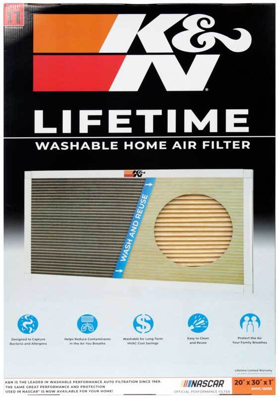 K&N Engineering HVC-12030 Washable HVAC Air Filter, MERV 11