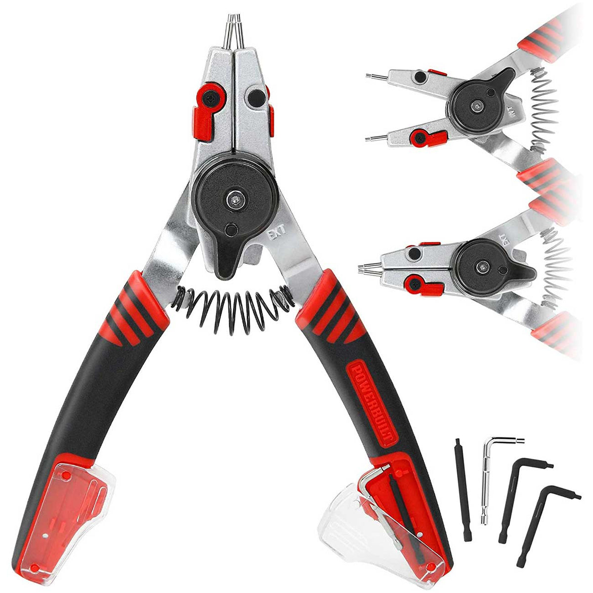 Powerbuilt Combination Internal and External Snap Ring Pliers