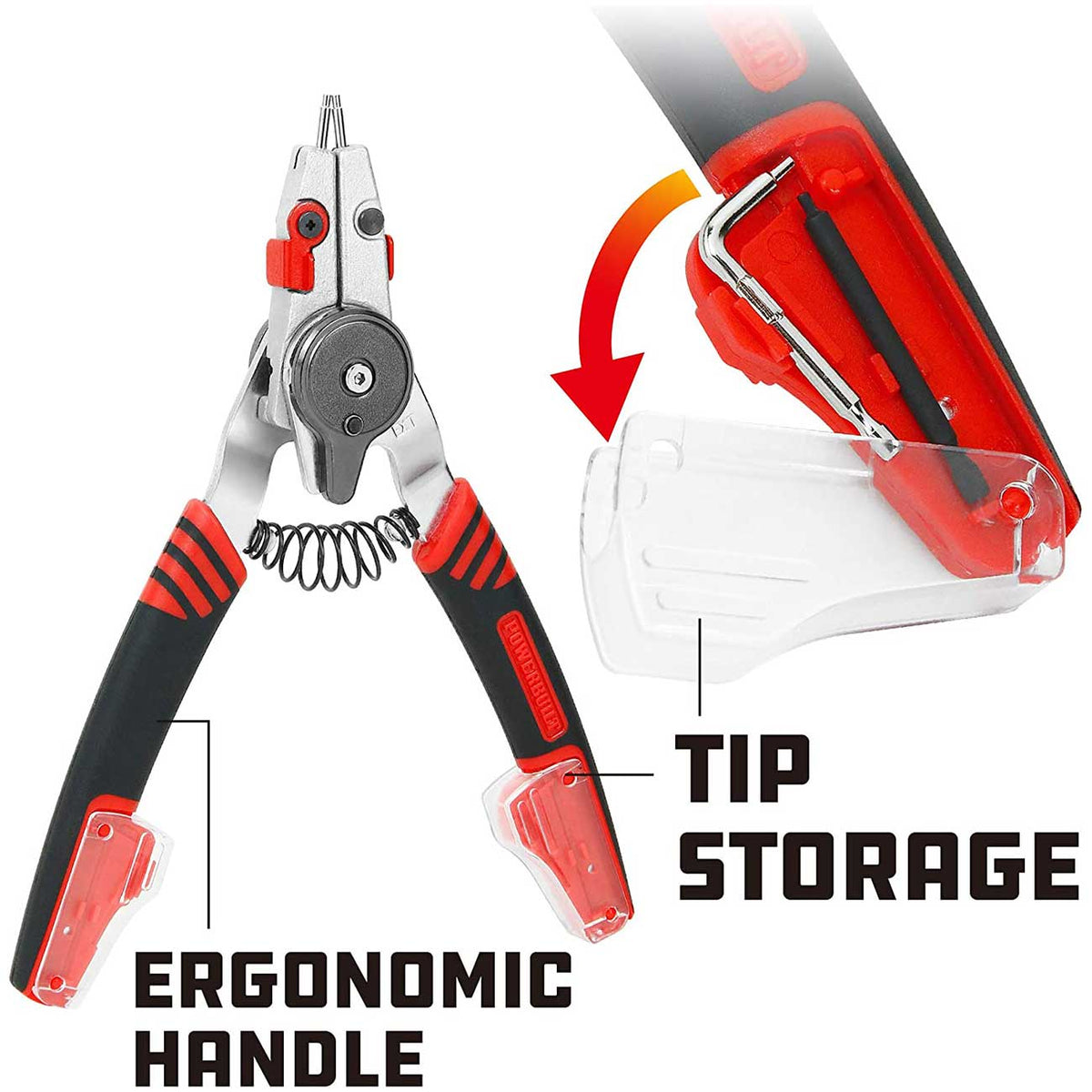Powerbuilt Combination Internal and External Snap Ring Pliers