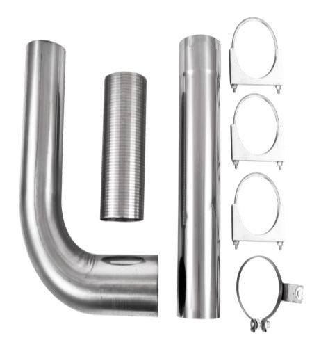 MBRP Smokers Universal 5-Inch Single Stack Exhaust Kit, Aluminized, Part Number UT8001