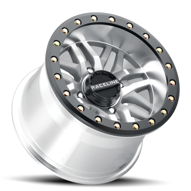 Raceline A91 Ryno 15x7 Cast UTV Wheel, 4x137 Bolt Pattern, +10 Offset, Black