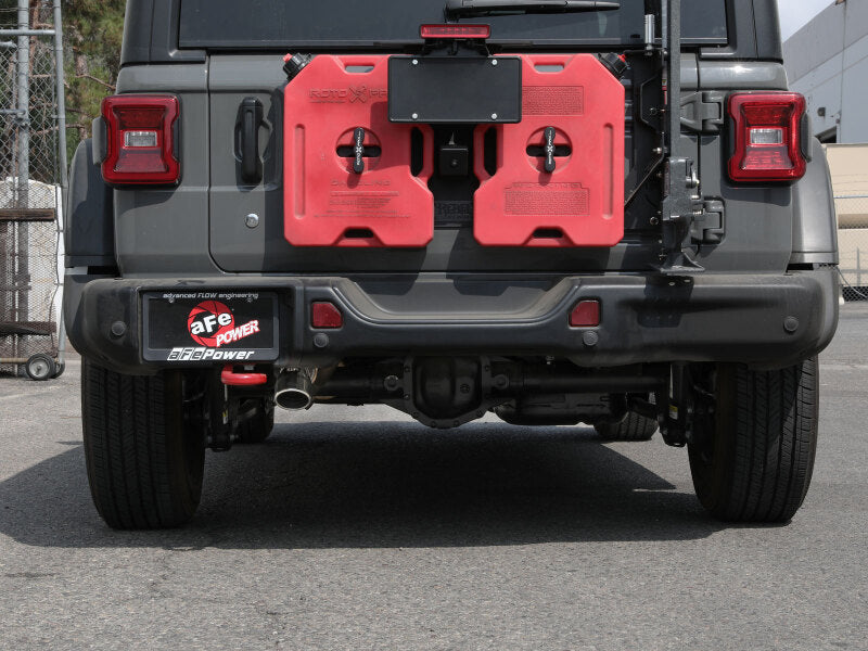 aFe MACH Force-Xp 49-48070-1P 409 Stainless Steel Hi-Tuck Axle-Back Exhaust with Polished Tip for 2018-2026 Jeep Wrangler JL