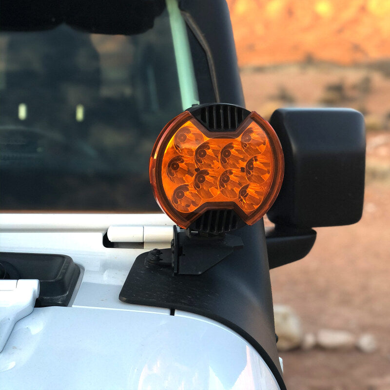 KC HiLiTES KCL5104 6-Inch SlimLite LED Amber Light Shield Cover