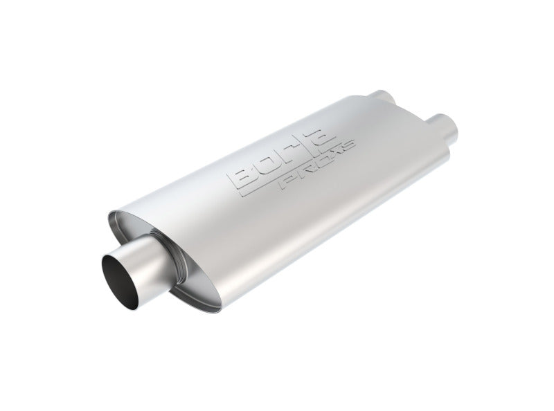 Borla ProXS 3-Inch Center Inlet, Dual 2.25-Inch Outlet Oval Muffler - Part Number 40670