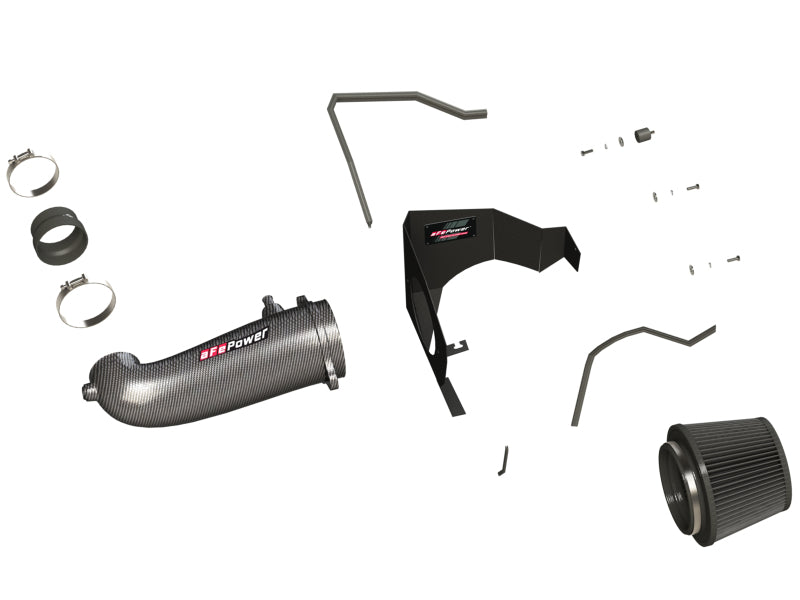 aFe POWER Magnum FORCE Track Series Carbon Fiber Cold Air Intake with Pro DRY S Filter for Dodge Challenger, Charger and Chrysler 300C 5.7L HEMI - 51-12162-C