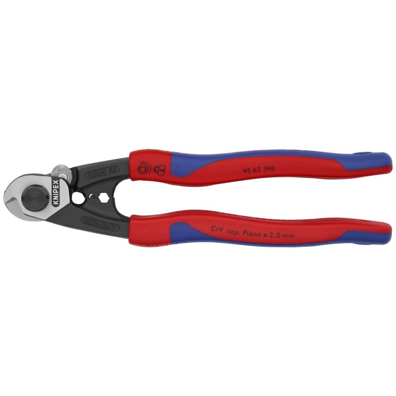Knipex Wire Rope Shears, 7-1/2 in