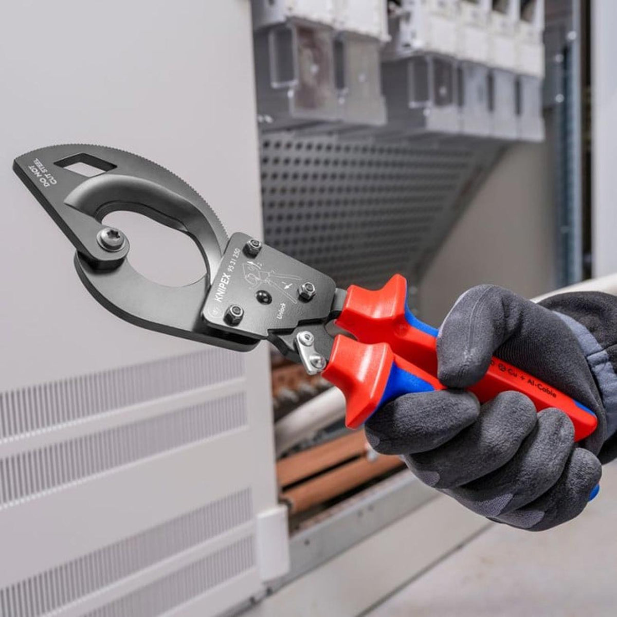Knipex Wire Rope Shears, 7-1/2 in