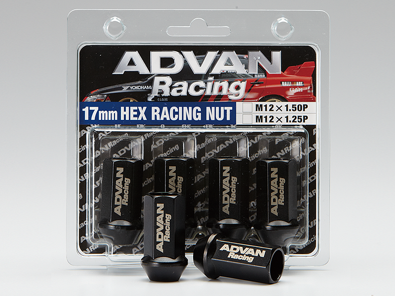 Advan V0264 12x1.5 Black Lug Nuts, 4-Pack