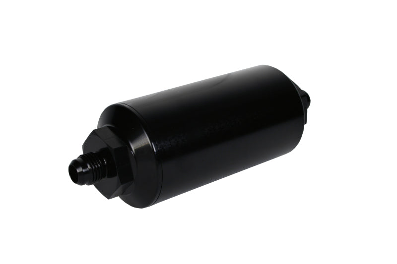 Aeromotive AN-06 In-Line Fuel Filter with 10-Micron Cellulose Element, Black Anodized