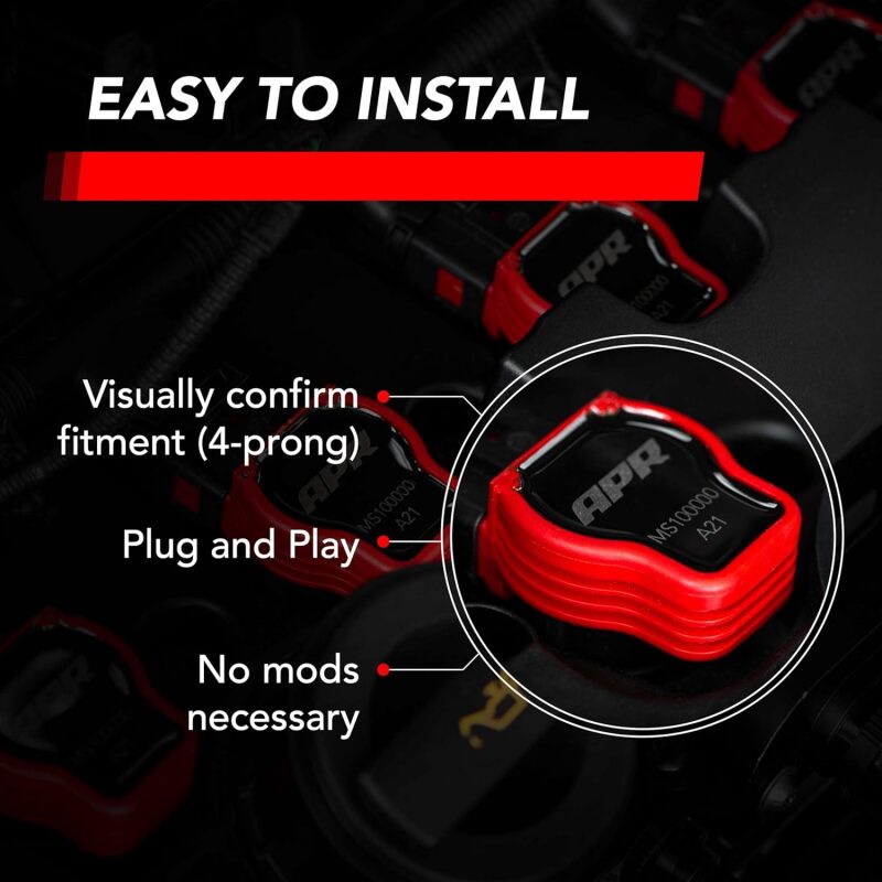 APR EA888.1/EA888.2/EA113/EA837 2.0T/3.0T Ignition Coil - Red for VW, Audi, Porsche