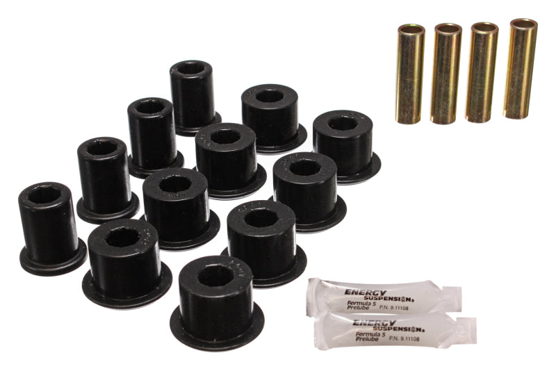 Energy Suspension eng8.2108G Rear Leaf Spring Bushing Set, Black