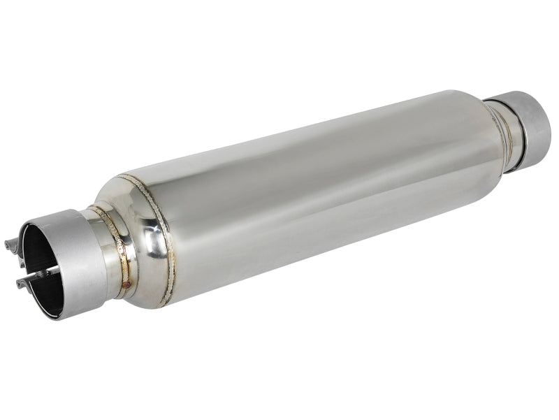 aFe MACH Force-Xp 304 Stainless Steel Resonator, 2.5-Inch Inlet/Outlet, 4-Inch Diameter