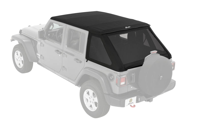 Bestop 18-26 Jeep Wrangler JL 4-Door Trektop Soft Top (Black Diamond)