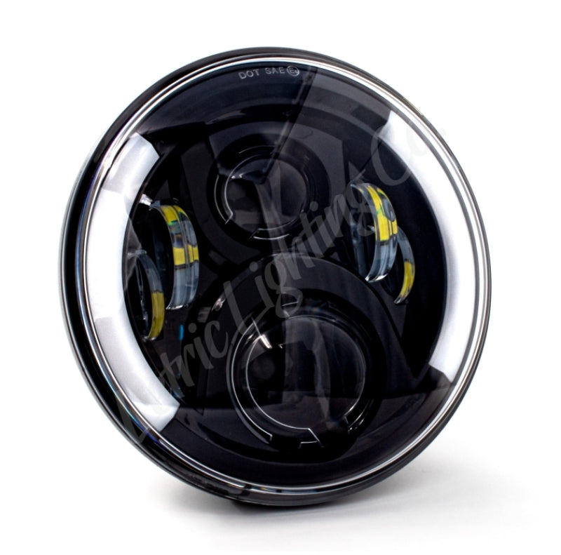 Letric Lighting 7-Inch Integrated Turn Signal with Switchbacks, Black – Part letLLC-DHL-7TS