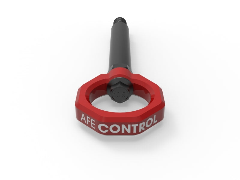 aFe Control Front and Rear Tow Hook for 2023-2026 BMW M2 G87, Red