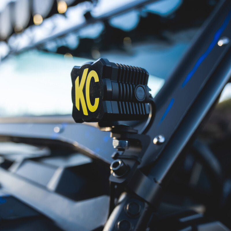 KC HiLiTES FLEX ERA 1 Light Cover KCL5328, Black with Yellow KC Logo