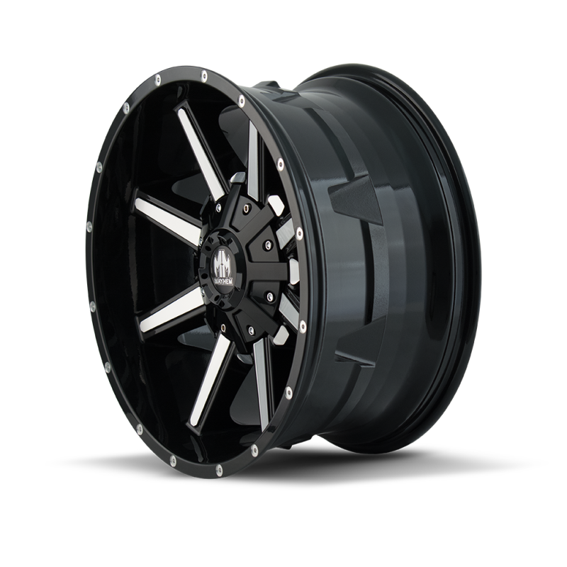 Mayhem 8104 Arsenal 22x12 / 6x135 BP / -44mm Offset / 106mm Hub Black/Machined Face Wheel