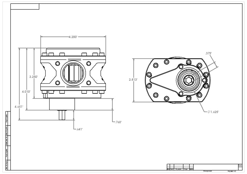 Aeromotive Spur Gear Fuel Pump 16GPM / .750 Gear / 3/8 Hex