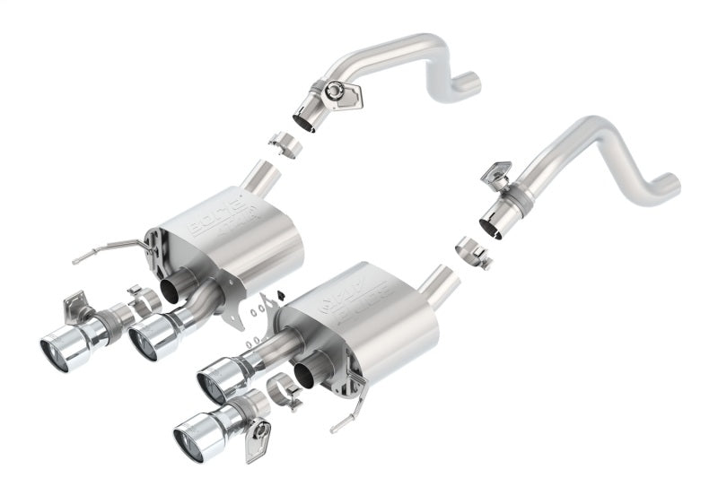 Borla 11875 ATAK Axle-Back Exhaust System with AFM and NPP Valves for 2014-2019 Chevrolet Corvette C7 6.2L V8